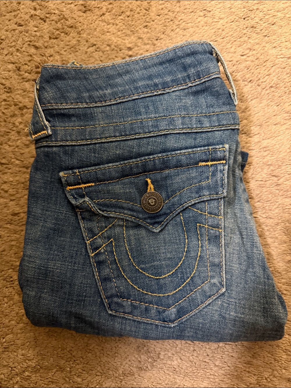 True Religion Women's Bootcut Jeans - Medium Blue Wash